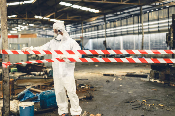 Professional Sewage Cleanup technician working in Pleasant Grove, OH